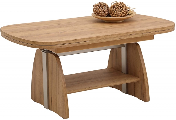 Couchtisch Colin Craft Eiche | Lift | ausziehbar + höhenverstellbar | B/T/H 107-156x67x52-71cm